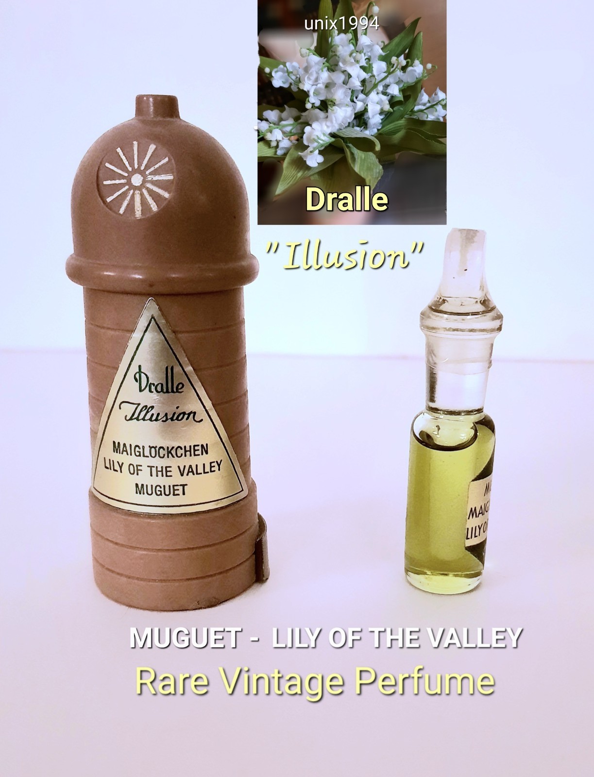 Rare Vintage Dralle MUGUET Perfume SEALED Lilly of the Valley