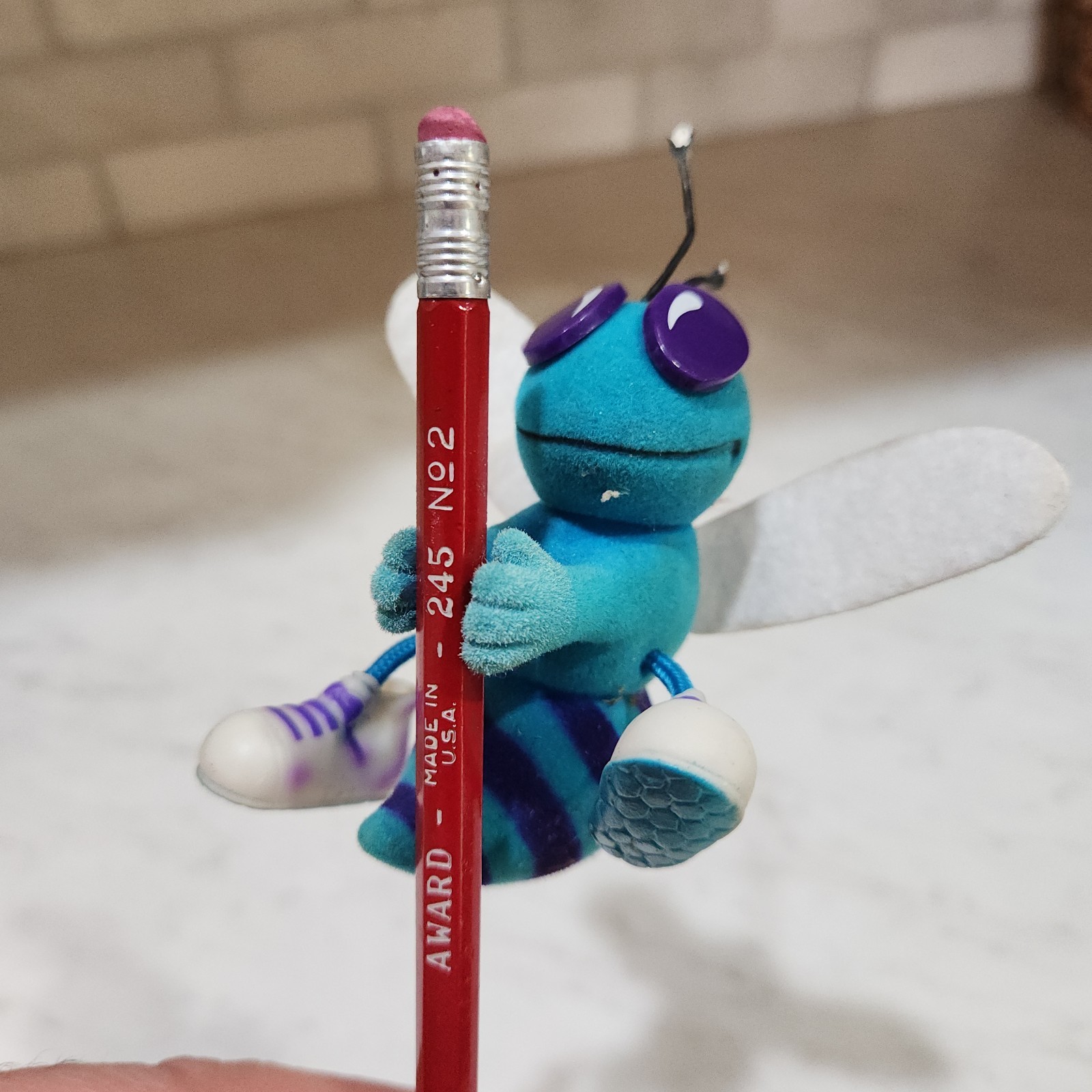 vintage 1989 Hugo the Hornet Clip-on Pencil Hugger by Hendrick Sportswear.