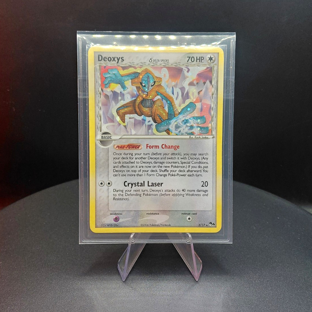 2006 Pokemon Deoxys 2/17 POP Series 4 Holo Delta Species B LP Vintage