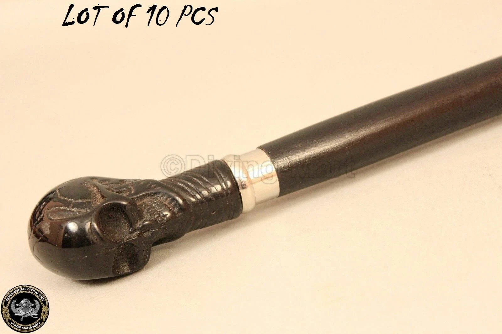 Antique Bone Skull Handle Walking Stick Vintage Walking Sticks Lot Of 10 Piece