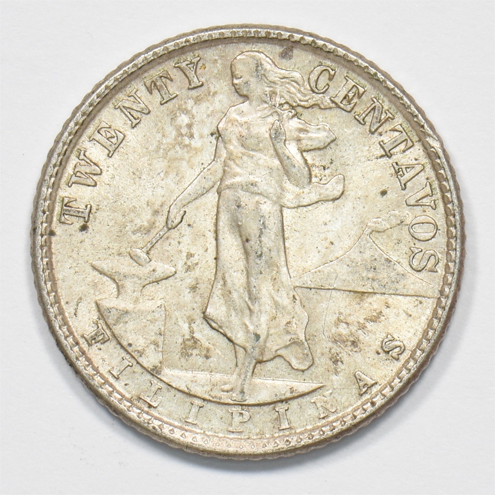 Philippines 1945-D Commonwealth 20 Centavos Silver P191211 Philippines 1945-D Commonwealth 20 Centavos Silver P191211