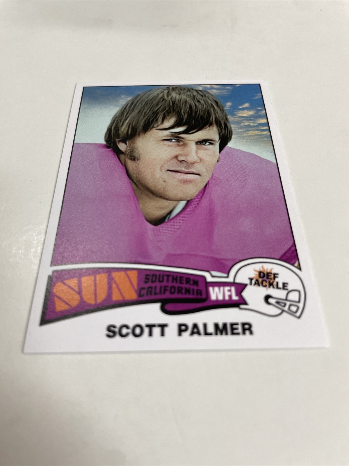 1975 World Football League Scott Palmer Custom Card Southern California Sun A553 1975 World Football League Scott Palmer Custom Card Southern California Sun A553