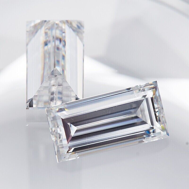 GRA Certified Loose Moissanite Baguette Cut Stones D VVS1 All Sizes Gift