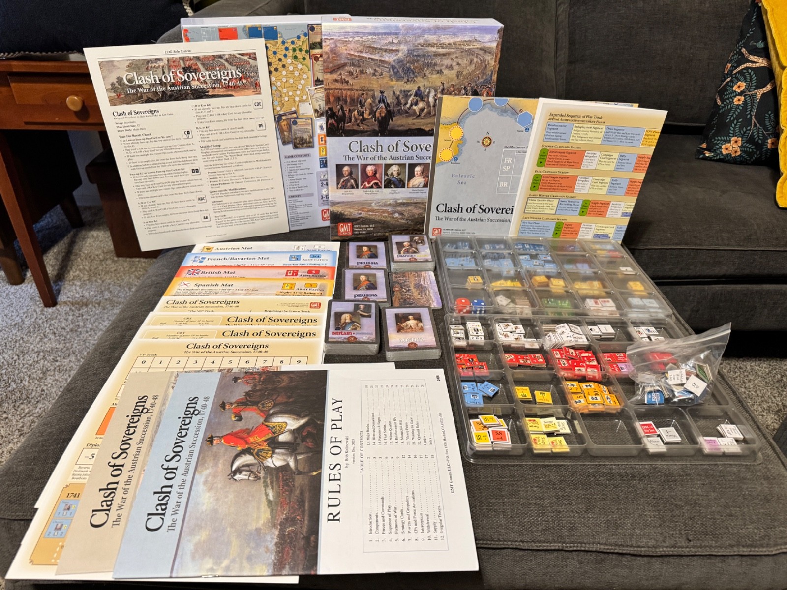 Clash Of Sovereigns War of Austrian Succession USED GMT Games Complete Punched
