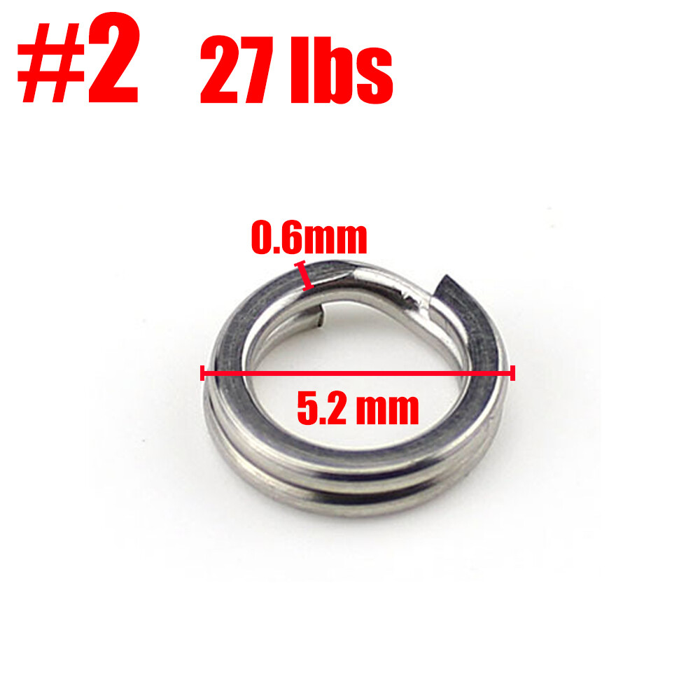 25/50/100 PCS Stainless Steel Heavy Duty Fishing Split Rings Big Game Saltwater