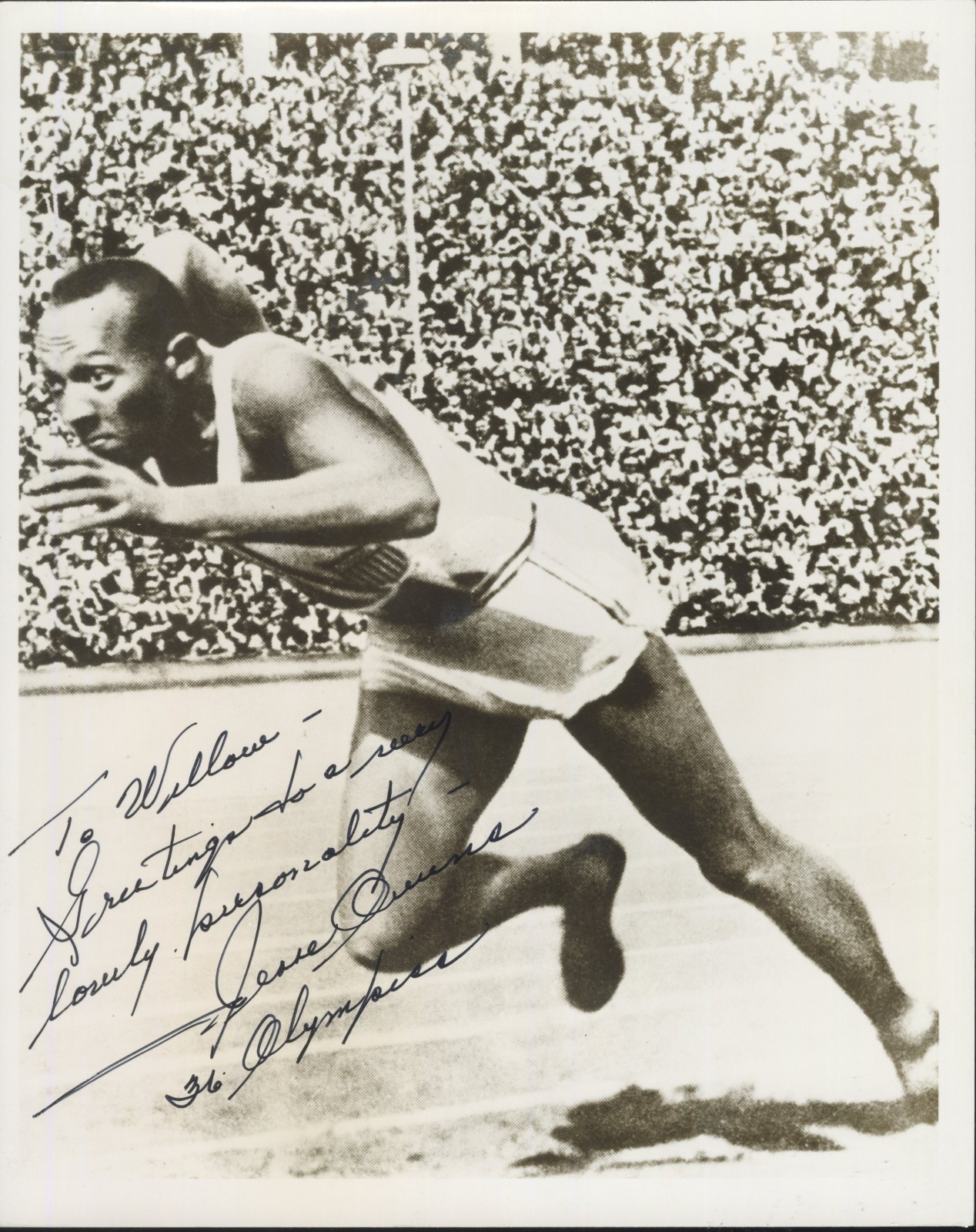 Jesse Owens ~ Signed Autographed 1936 Olympics Berlin Photo ~ PSA DNA LOA Jesse Owens ~ Signed Autographed 1936 Olympics Berlin Photo ~ PSA DNA LOA
