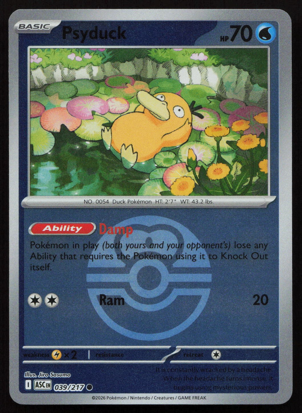 Psyduck (Love Ball) 039/217 Common Ascended Heroes Pokemon Reverse Holo NM