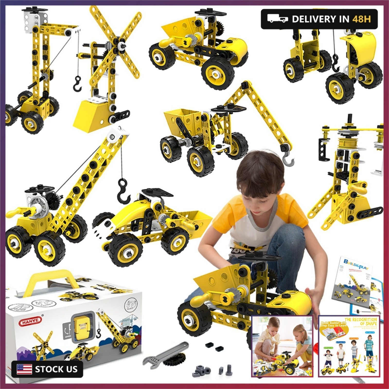 choopheme 10 in 1 Stem Toys for 5 6 7 8 9+ Year Old Building Block Kit Stem Acti