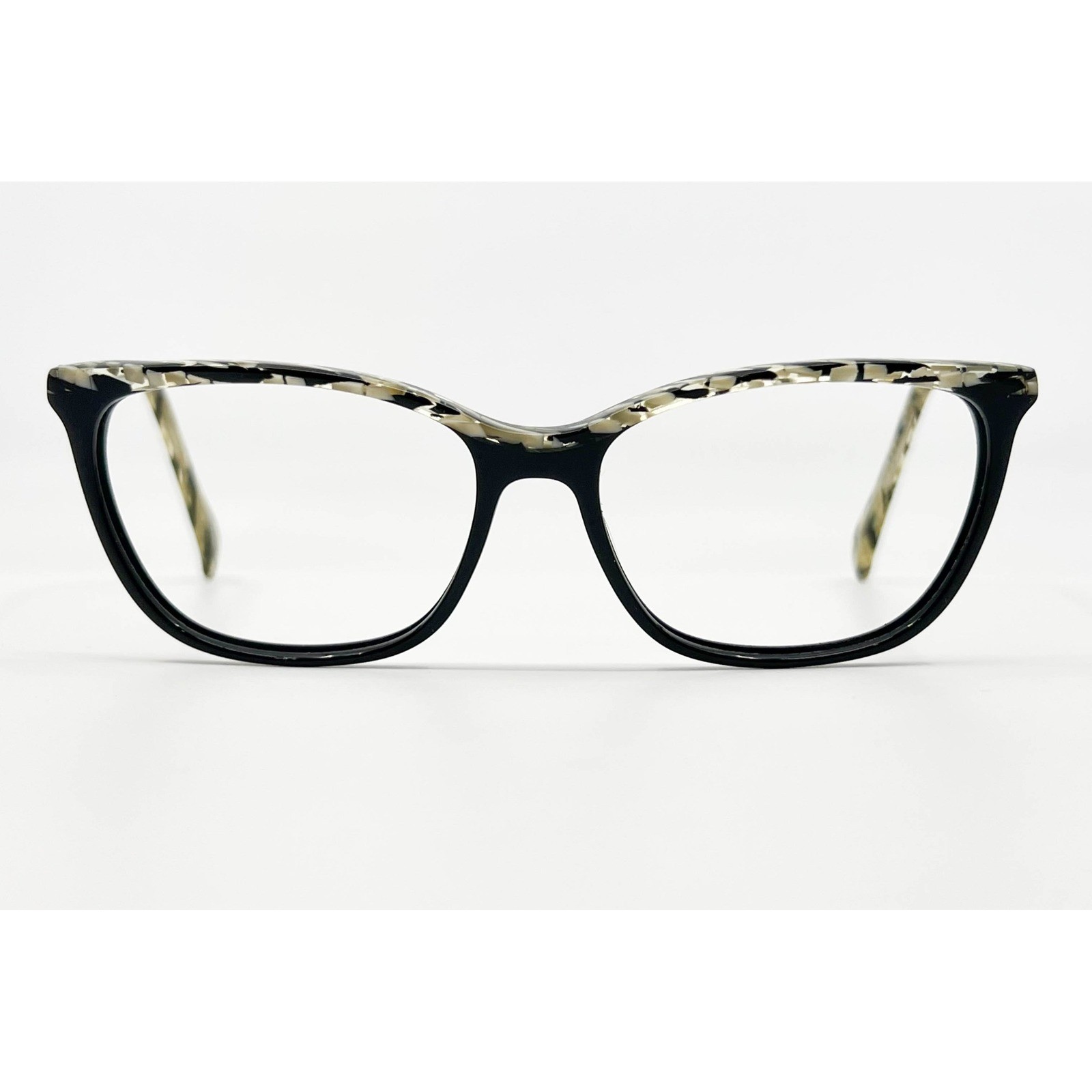 Wittnauer Heloise Eyeglasses Womens Black New Cat Eye Marble 52-15-140