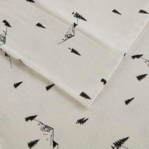 Warm & Fuzzy Woolrich Cotton Flannel Sheets, Queen Size - Lodge Style Charm