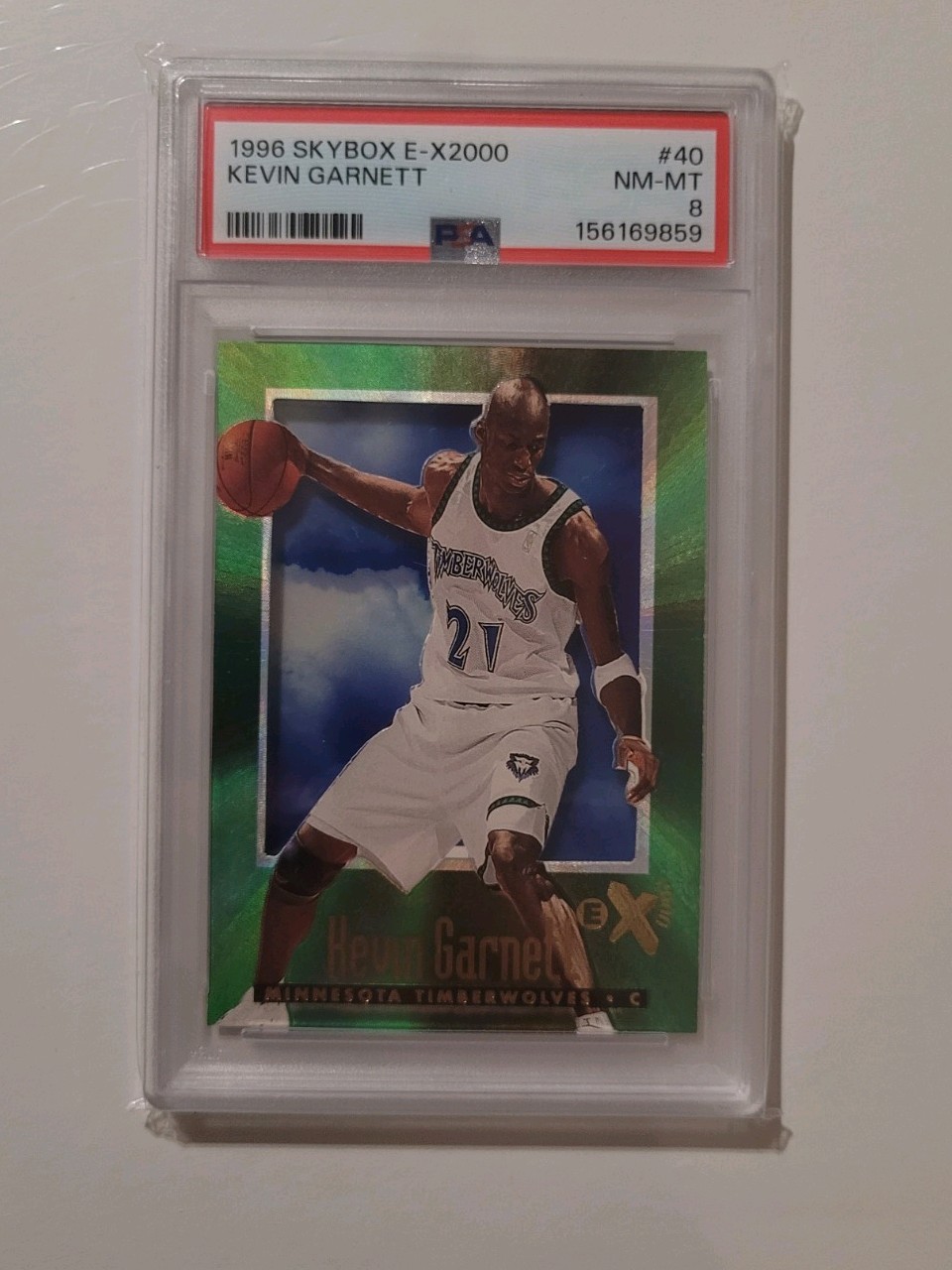 93198504 Kevin Garnett 1996 Skybox EX-2000 #40 PSA 8