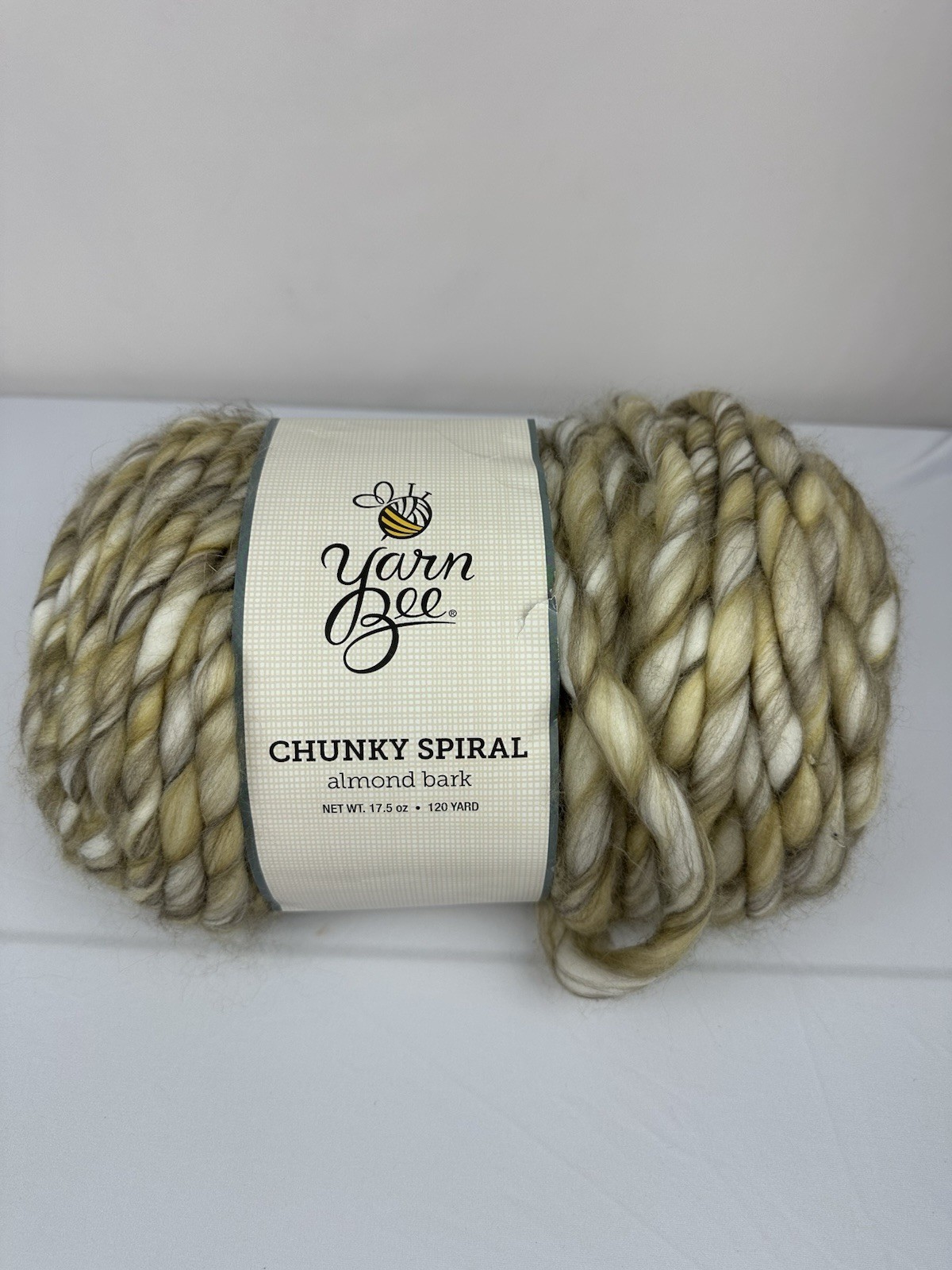 Discontinued Yarn Bee Chunky Spiral Almond Bark Yarn 120 Yard