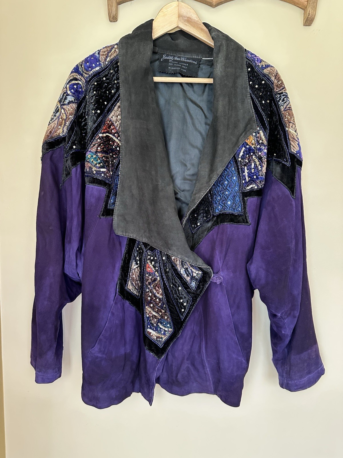 Rare Vintage Judith Ann Creations Sequin Leather Jacket Rare Vintage Judith Ann Creations Sequin Leather Jacket