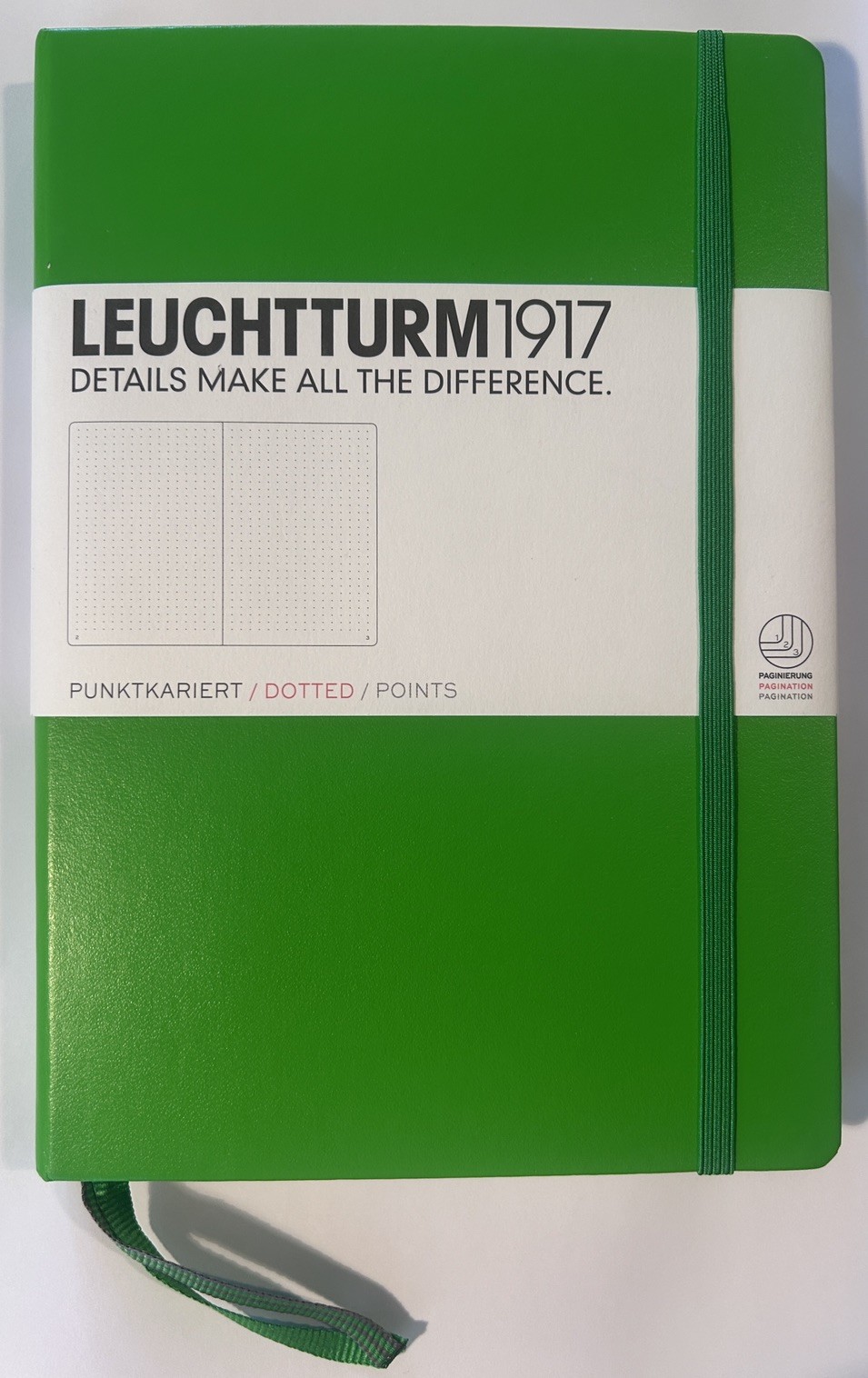 LEUCHTTURM1917 A5 Dotted Hardcover in rare FRESH GREEN color 357490 / 