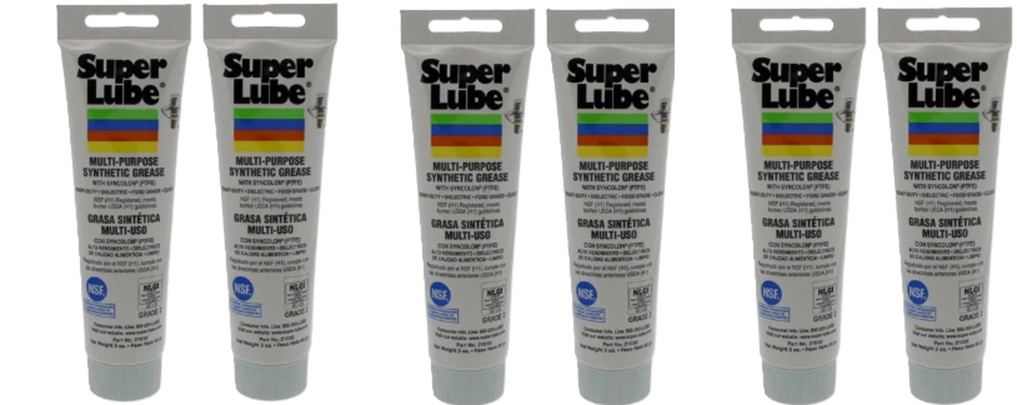 Super Lube-21030 Synthetic Multi-Purpose Grease, 3oz Synthetic Lubricant 6 PACK Super Lube-21030 Synthetic Multi-Purpose Grease, 3oz Synthetic Lubricant 6 PACK
