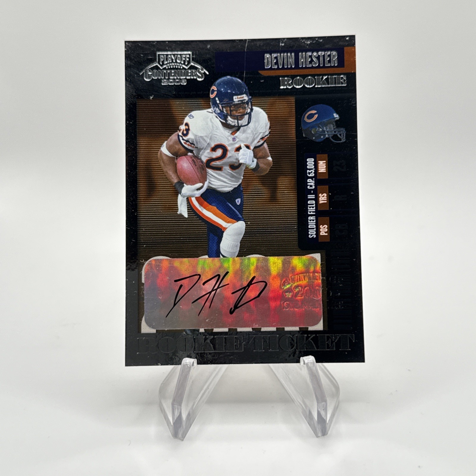 2006 Playoff Contenders Devin Hester Ticket RC Auto Autograph #165 Bears Rookie 2006 Playoff Contenders Devin Hester Ticket RC Auto Autograph #165 Bears Rookie