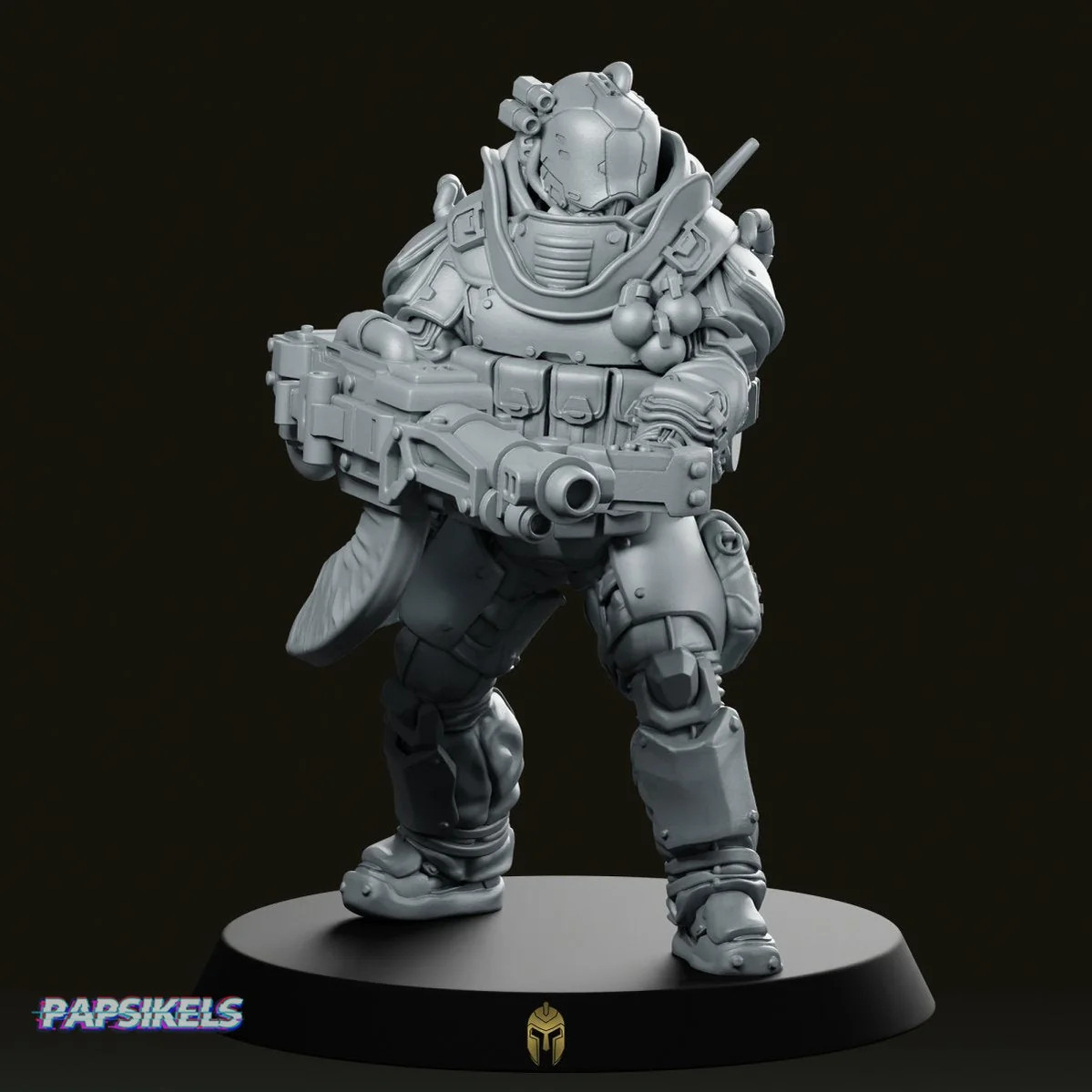 Trauma Troupe Heavy Support Unit A Miniature Cyberpunk 28mm & 32mm Unpainted