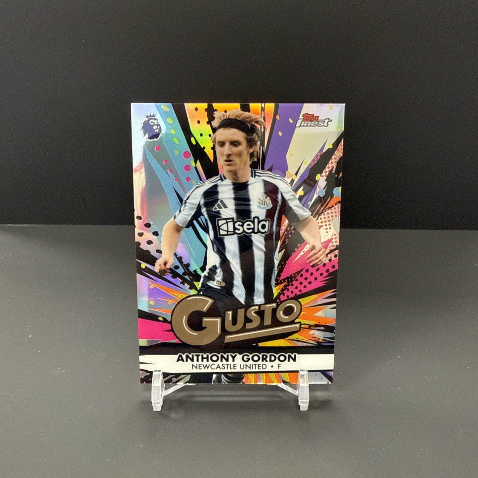 2025-26 Topps Finest EPL Anthony Gordon Gusto GO-9 Case Hit Newcastle England
