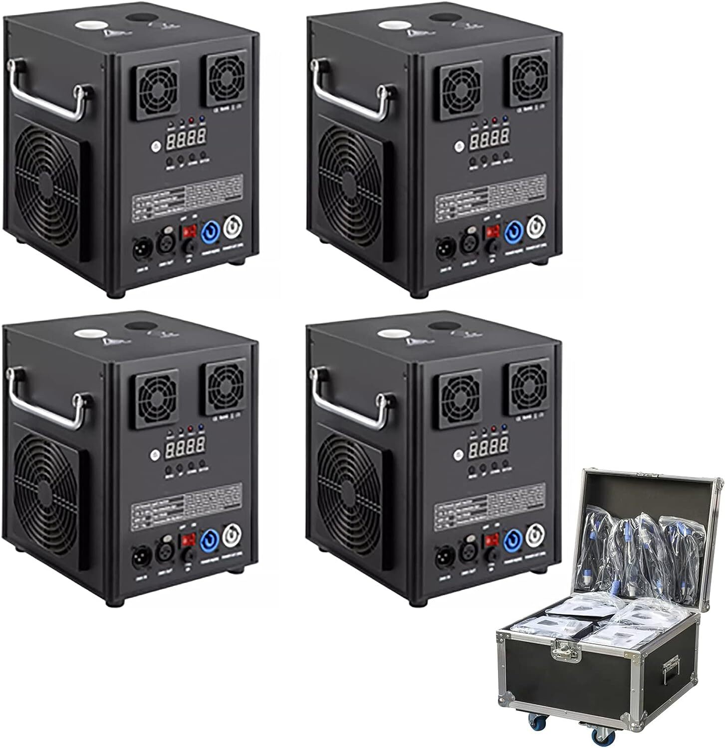 4Pcs 700W Cold Spark Machine Party Stage Sparkle Show Wedding With Flight Case.