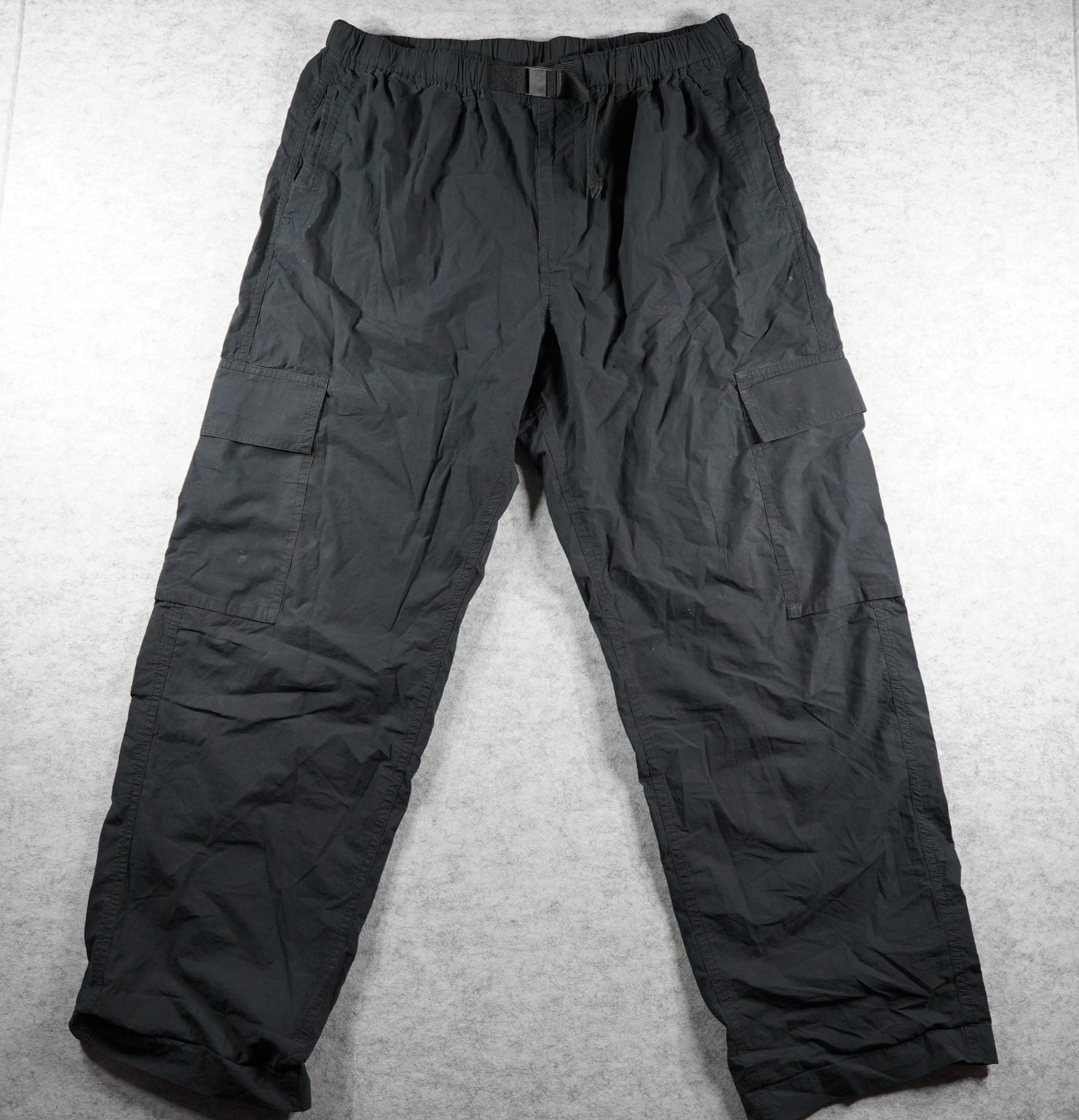 COS Belted Technical Cargo Trousers 36R Black Mens Baggy Wide Leg Pants Gorpcore