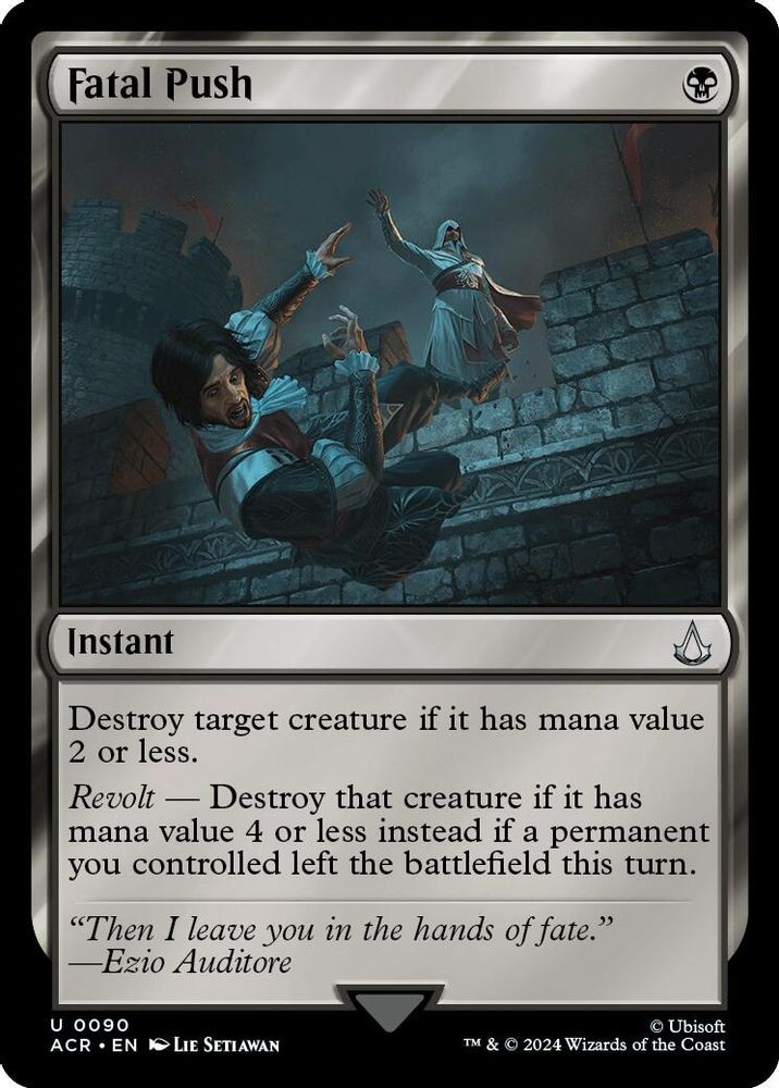 2024 Magic: The Gathering: ACR - Fatal Push (#90, U, Near Mint) 2024 Magic: The Gathering: ACR - Fatal Push (#90, U, Near Mint)