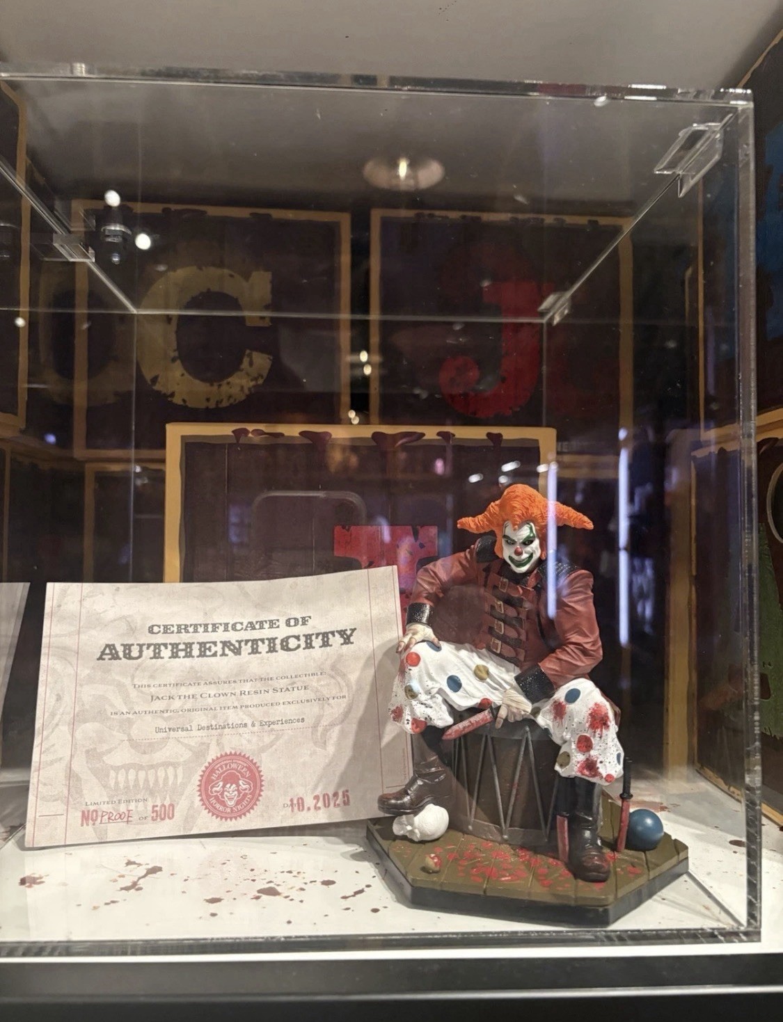 Jack The Clown Universal Halloween Horror Nights Limited Edition X/500 Figure Jack The Clown Universal Halloween Horror Nights Limited Edition X/500 Figure