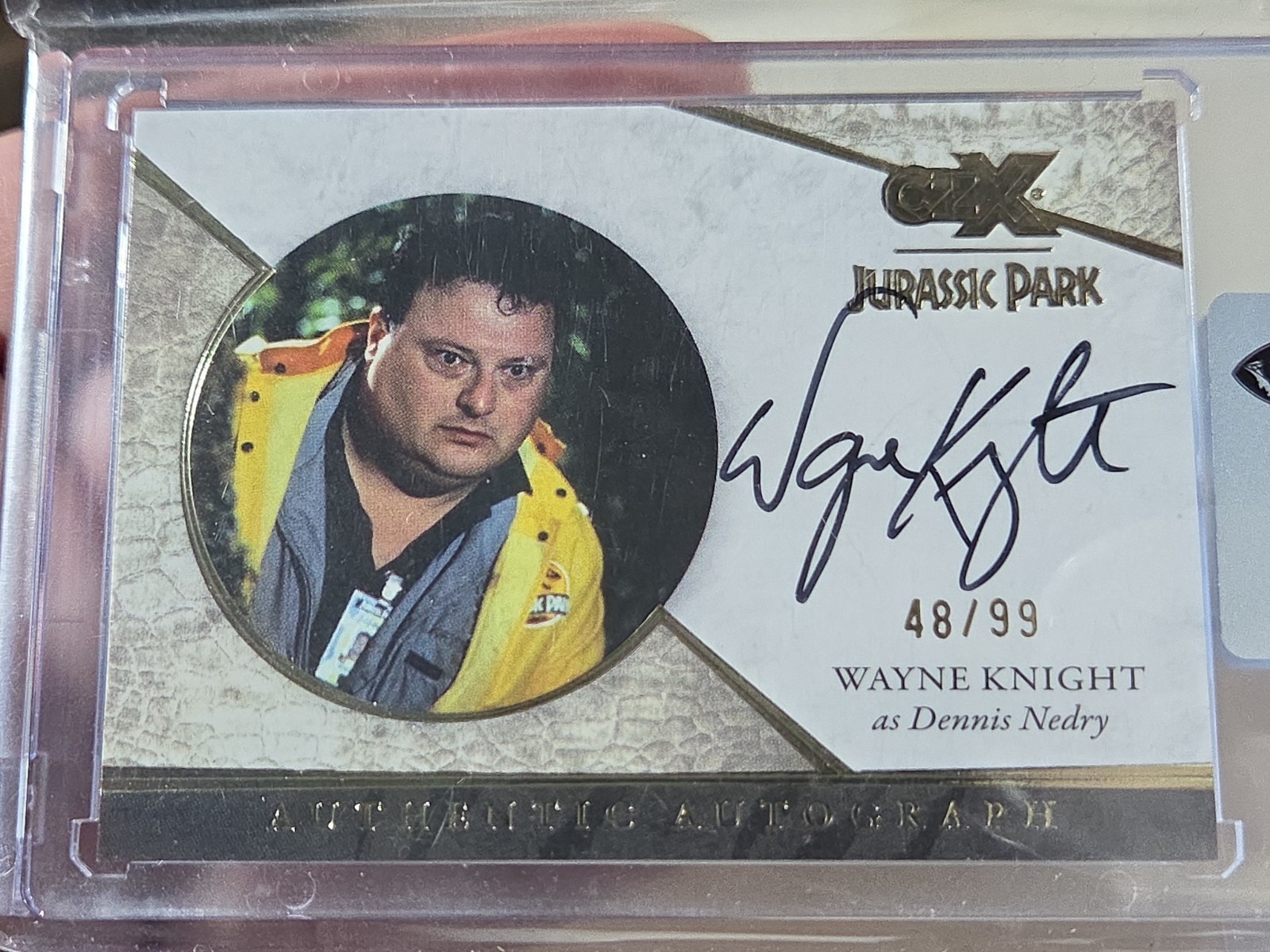 2025 Cryptozoic CZX Jurassic Park Wayne Knight as Dennis Nedry Auto SDCC #/99