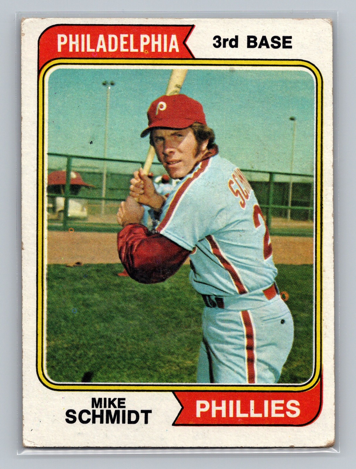 1974 Topps #283 Mike Schmidt Philadelphia Phillies HOF 2nd Year Vintage Card VG