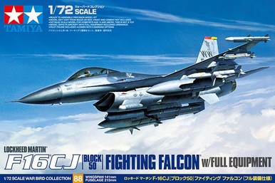Tamiya 60788 1/72 F16CJ Block 50 Fighting Falcon Aircraft w/Full