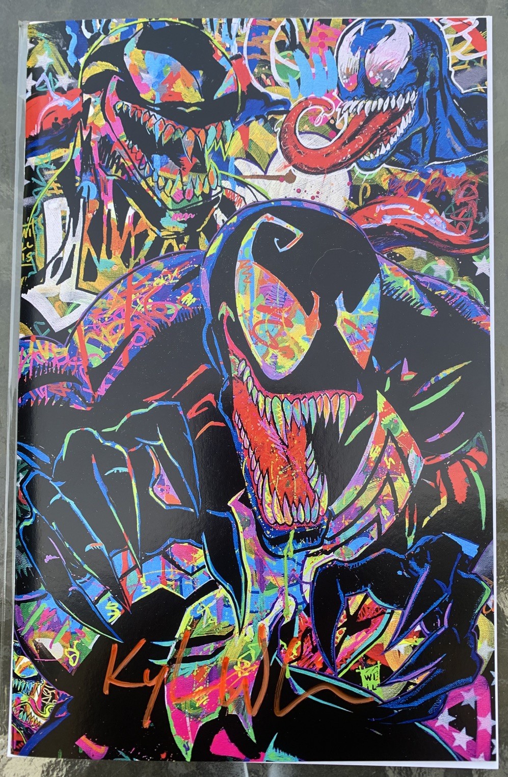 RARE VENOM COVER SIGNED KYLE WILLIS W/COA DORK GRAFFITI #1 2nd printing RARE VENOM COVER SIGNED KYLE WILLIS W/COA DORK GRAFFITI #1 2nd printing