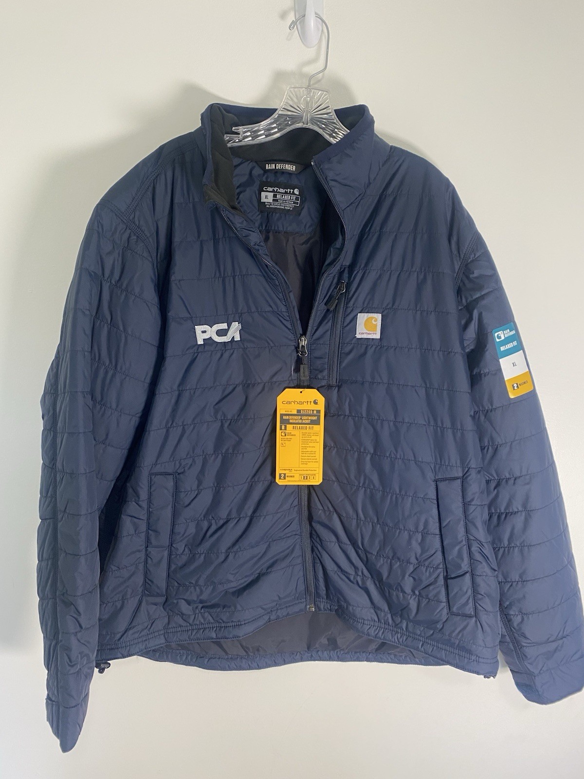 Carhartt Rain Defender Gilliam Jacket Men’s XL Blue PCA Company Logo NWT Carhartt Rain Defender Gilliam Jacket Men’s XL Blue PCA Company Logo NWT