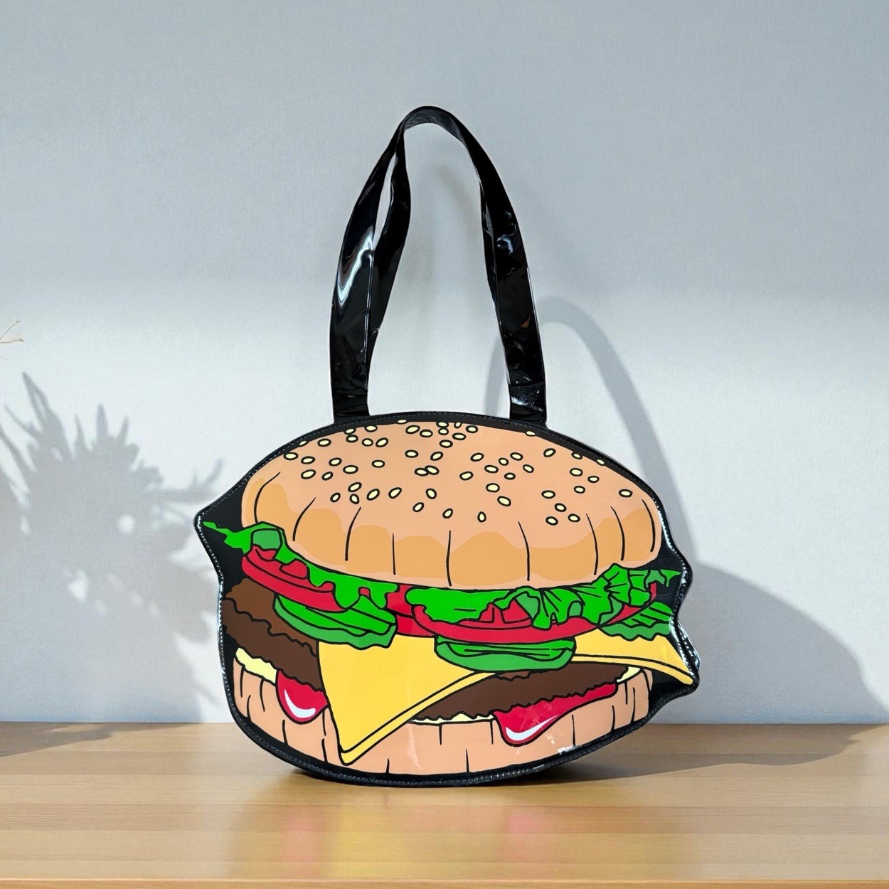 Rare Vintage Jimmy Buffett Cheeseburger Paradise Patent Leather Tote Bag Purse
