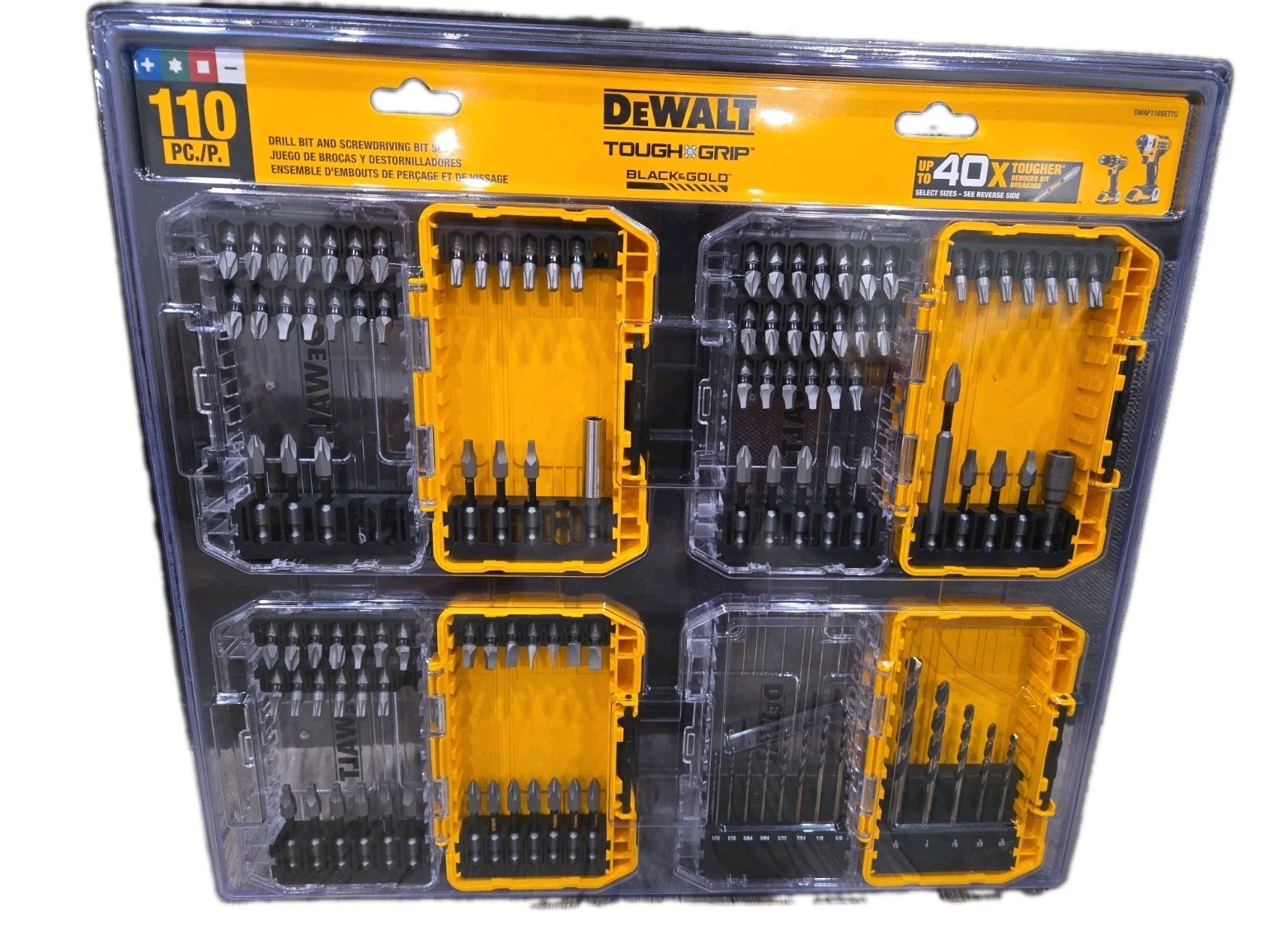 Dewalt Tough Case Impact Duty Drill Driver Bit Set 110-Piece (DWA110SET) Dewalt Tough Case Impact Duty Drill Driver Bit Set 110-Piece (DWA110SET)