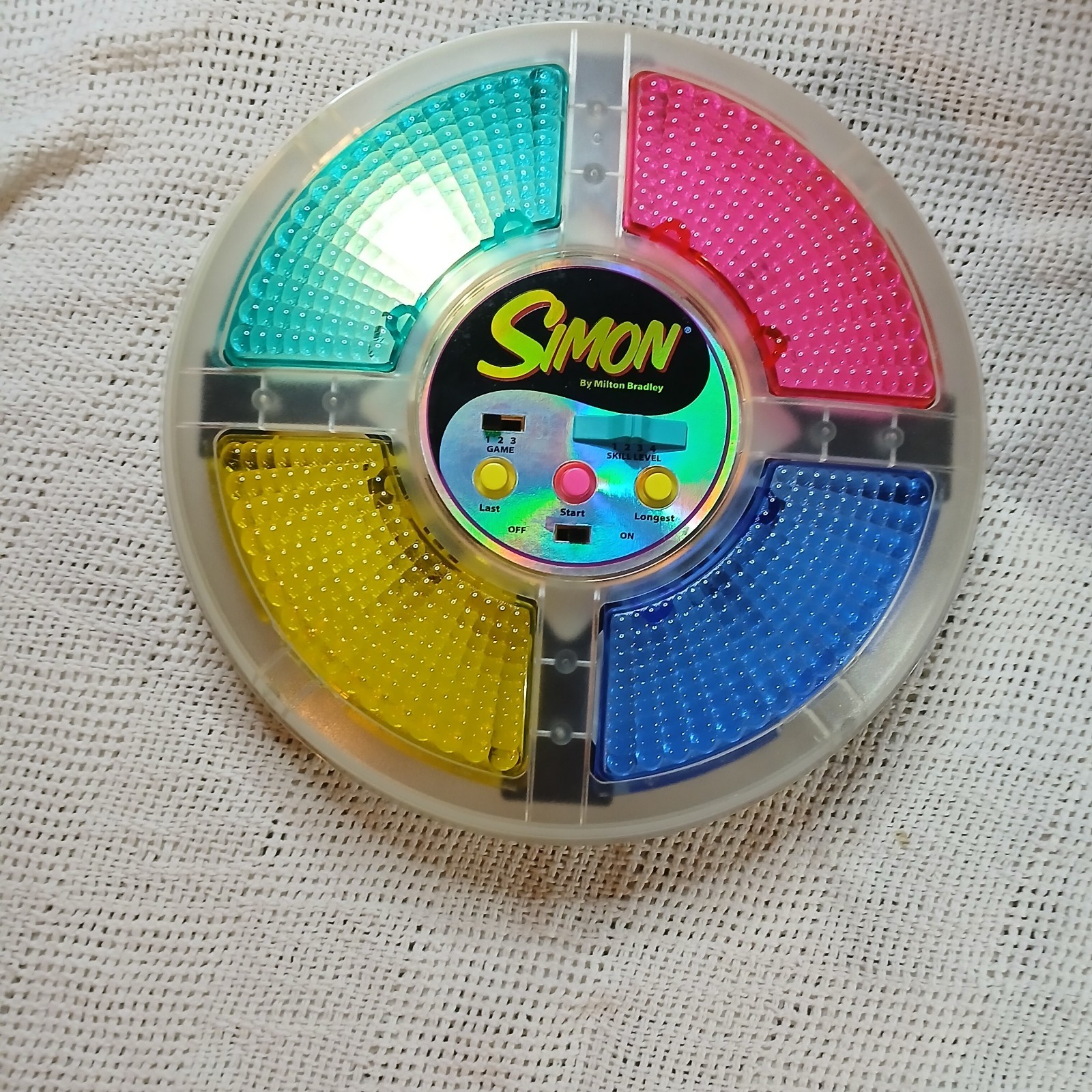 1978 Milton Bradley Clear Simon Electronic Light Game Collectable Working Vtg 1978 Milton Bradley Clear Simon Electronic Light Game Collectable Working Vtg