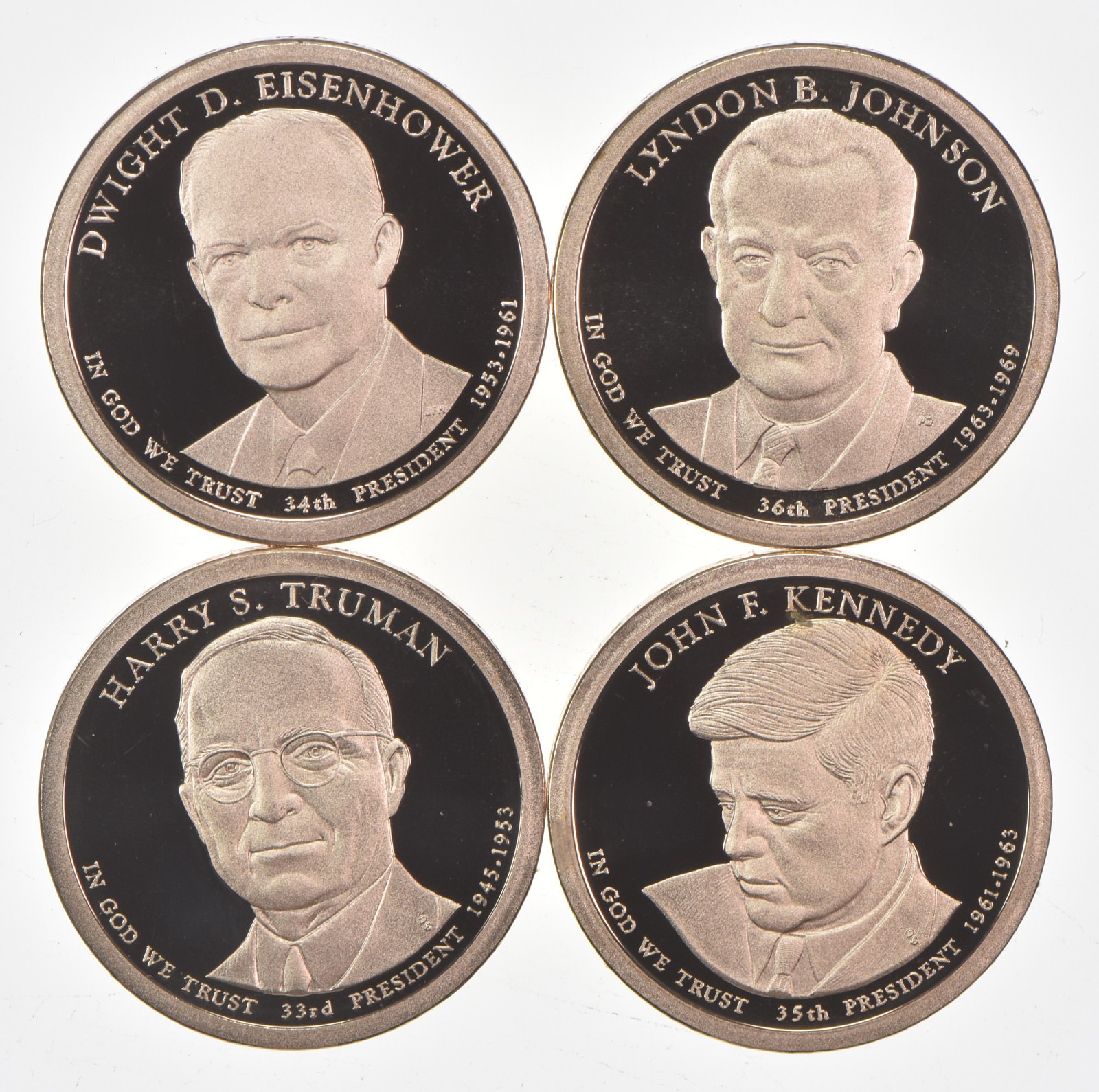 2015 Presidential $1 From Proof Set TRUMAN Eisenhower Kennedy Johnson No Case 2015 Presidential $1 From Proof Set TRUMAN Eisenhower Kennedy Johnson No Case