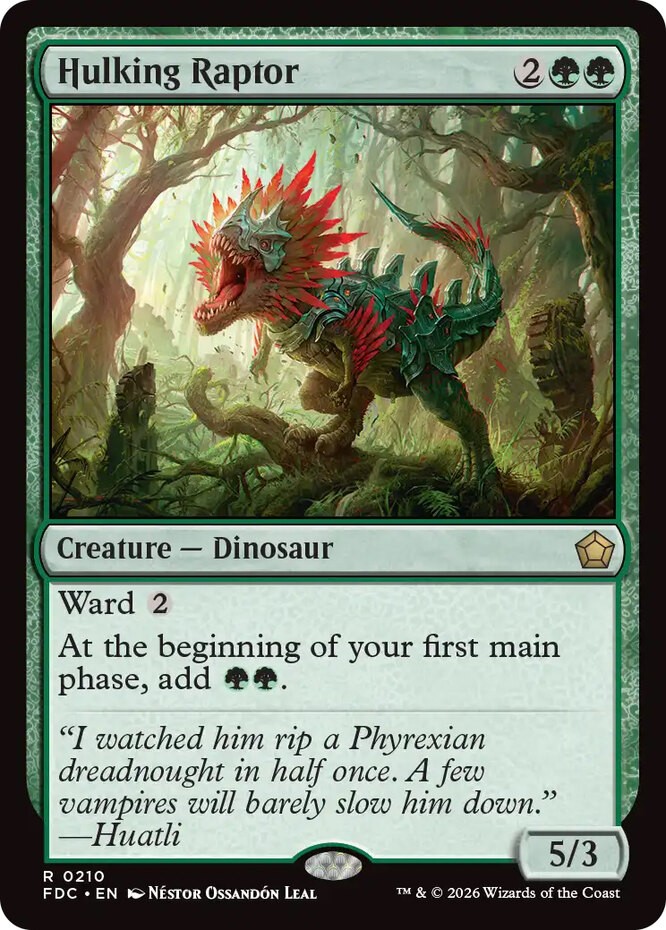 x1 Hulking Raptor R MTG Commander: Foundations M/NM, English