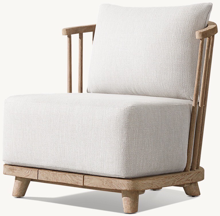 RH Outdoors Restoration Hardware Cala Lounge Chair Cover Grey New