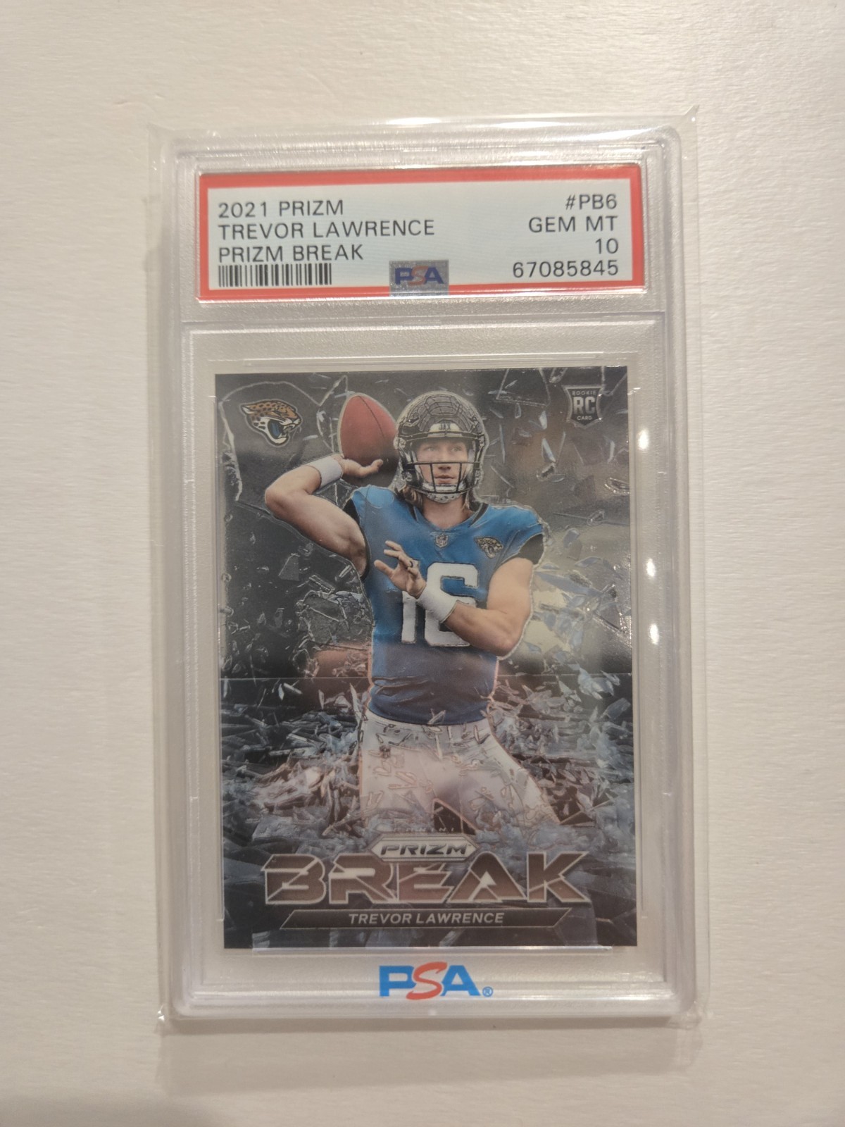 2021 Panini Prizm - Prizm Break Trevor Lawrence #PB-6 (RC) PSA 10