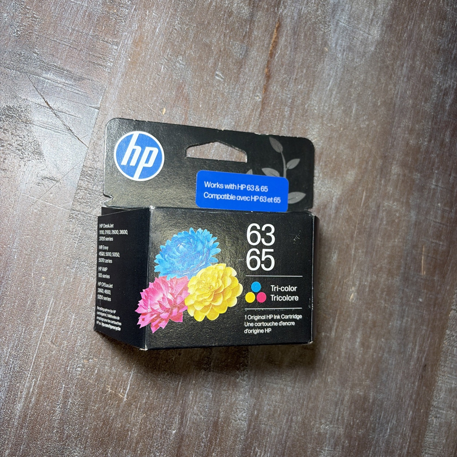 HP 63/65 Tri-color Original Ink Cartridge, B7RT2AN New Sealed Exp. Jan. 2028 HP 63/65 Tri-color Original Ink Cartridge, B7RT2AN New Sealed Exp. Jan. 2028