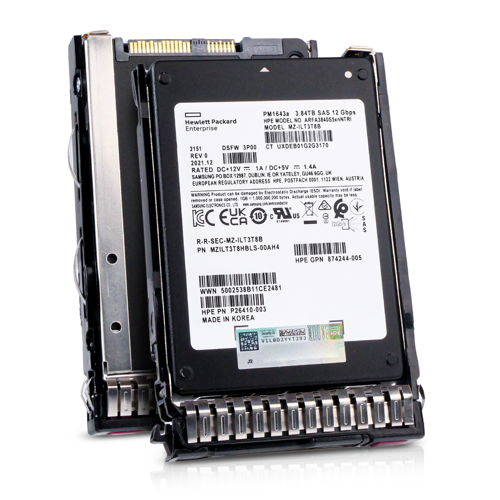 HP Generation 8 3.84TB P19907-B21 SAS 12Gb/s 3D TLC 1 DWPD 2.5\