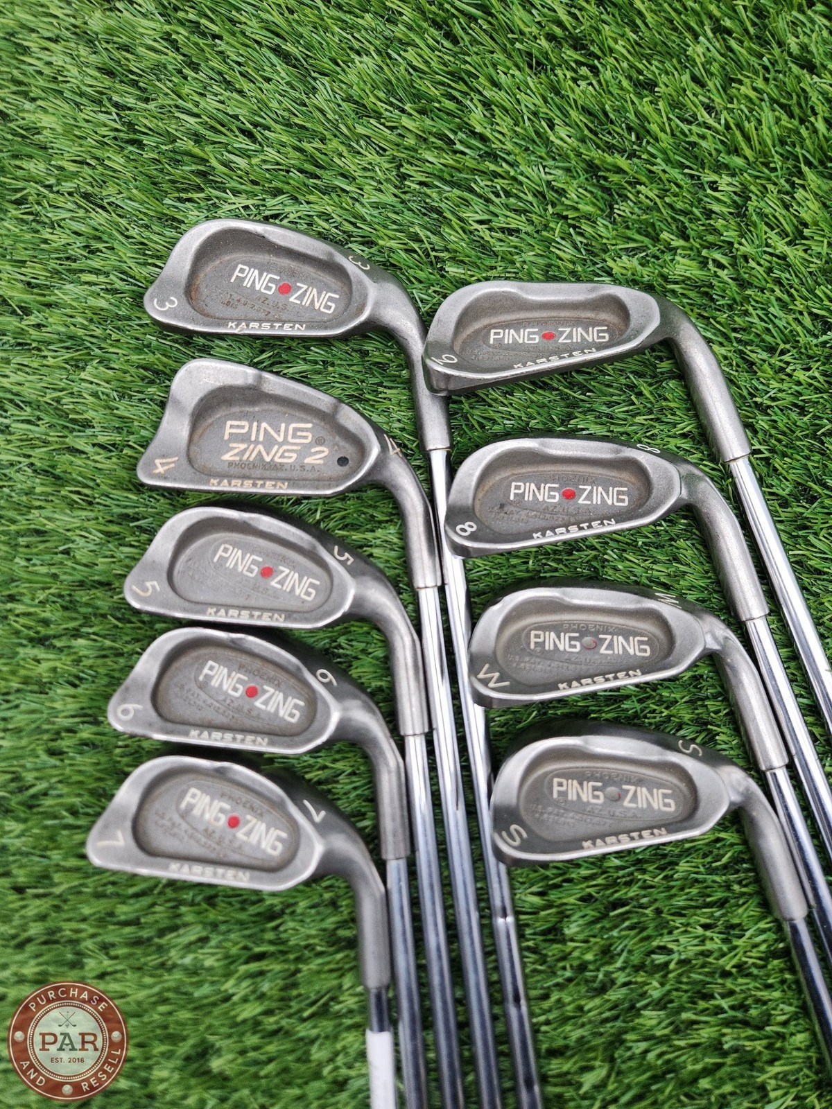 PING ZING IRON SET 3-SW STIFF STOCK STEEL (RED DOT) GOOD