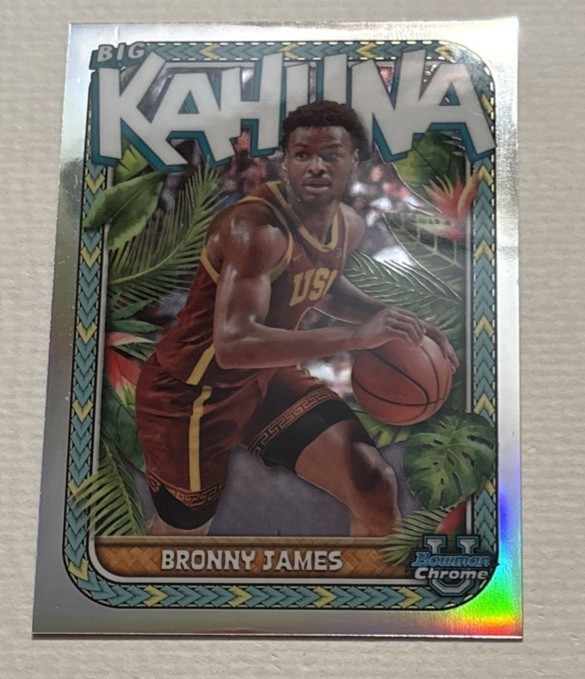 2023-24 Bowman University Chrome - The Big Kahuna Bronny James #BK-1 (RC) 2023-24 Bowman University Chrome - The Big Kahuna Bronny James #BK-1 (RC)