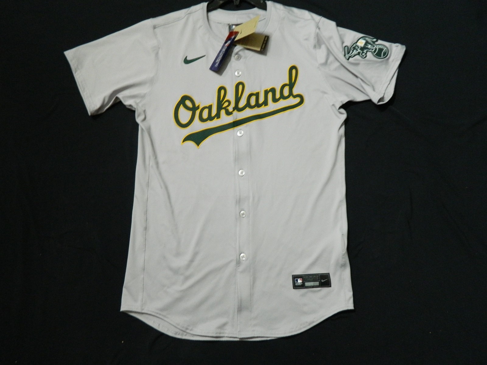 Authentic Oakland Athletics A\'s Vapor Elite Road Gray Jersey 44 Reg.$355