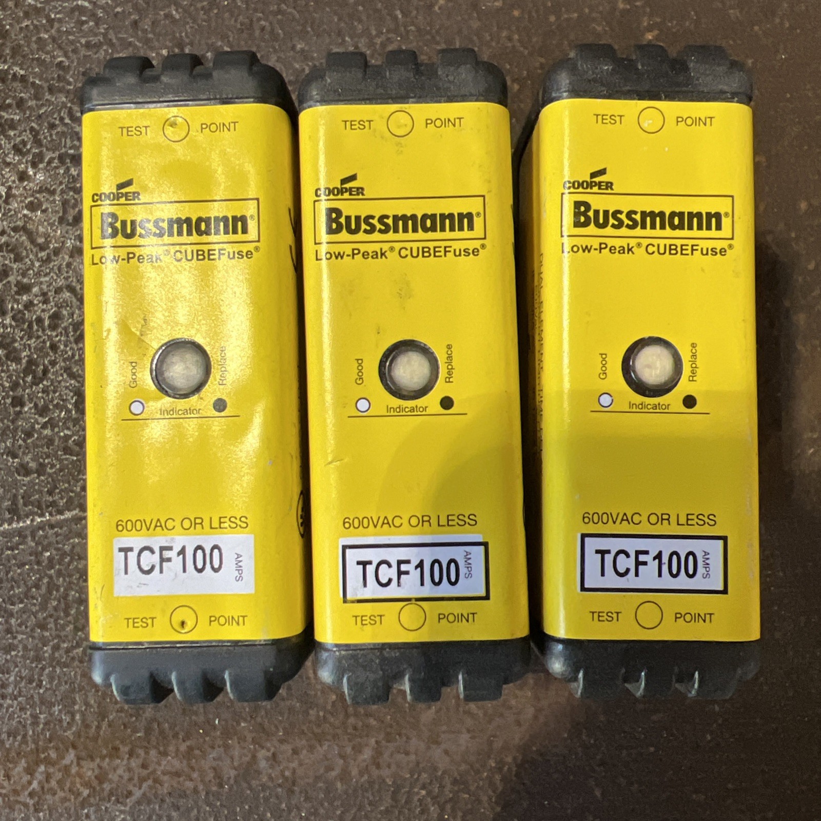 Eaton Bussmann TCF100 Low-Peak CUBEFuse – 100A 600V – 3 Pack