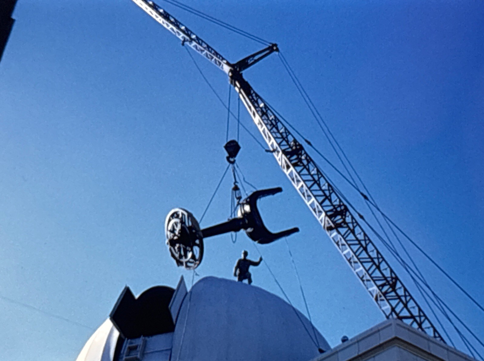 Orig 1963 Slide Steward Observatory Telescope Removal Tucson AZ Kodachrome G1