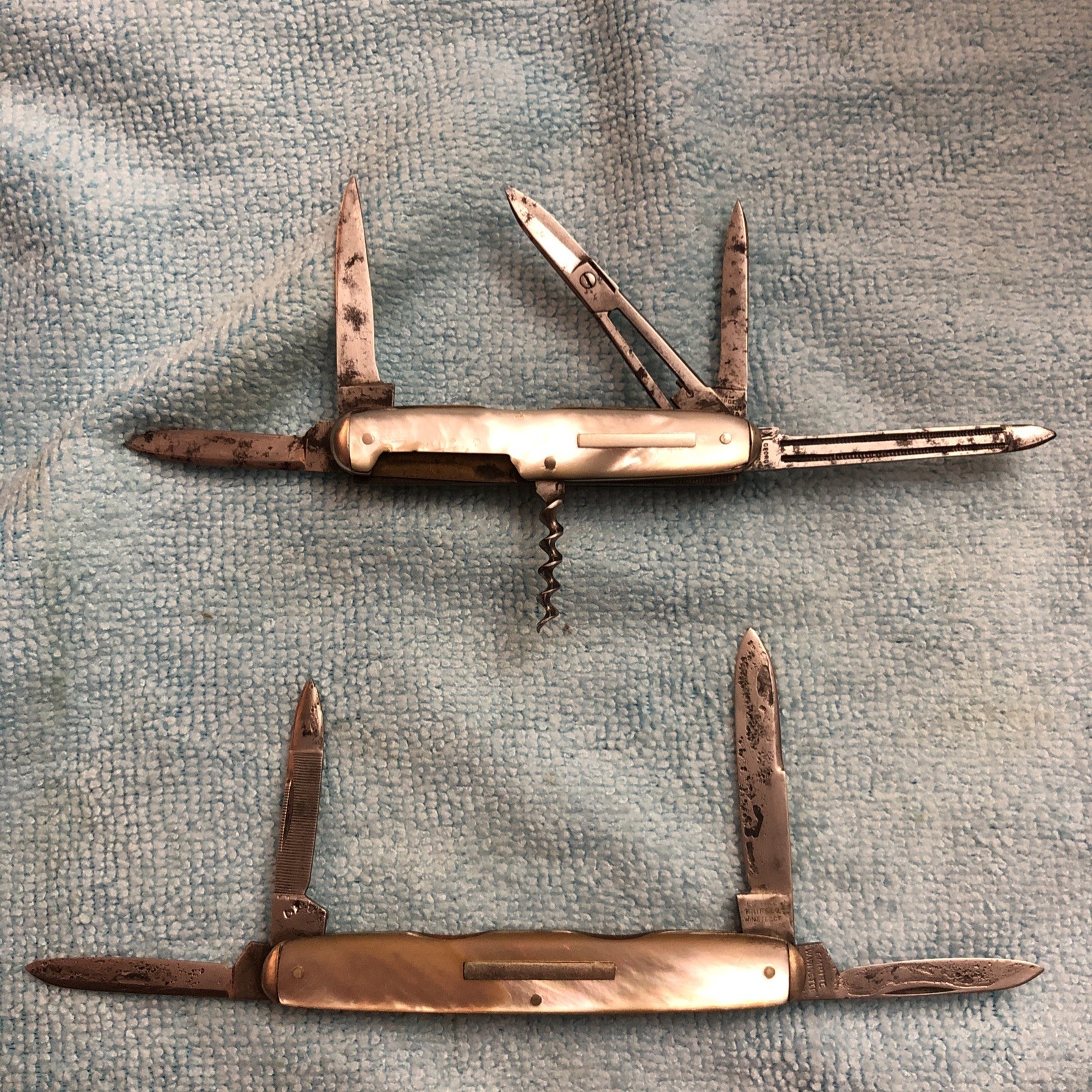 Extremely Rare PearlKnives With Issues IXL 6 Blade And Large Empire Pearl