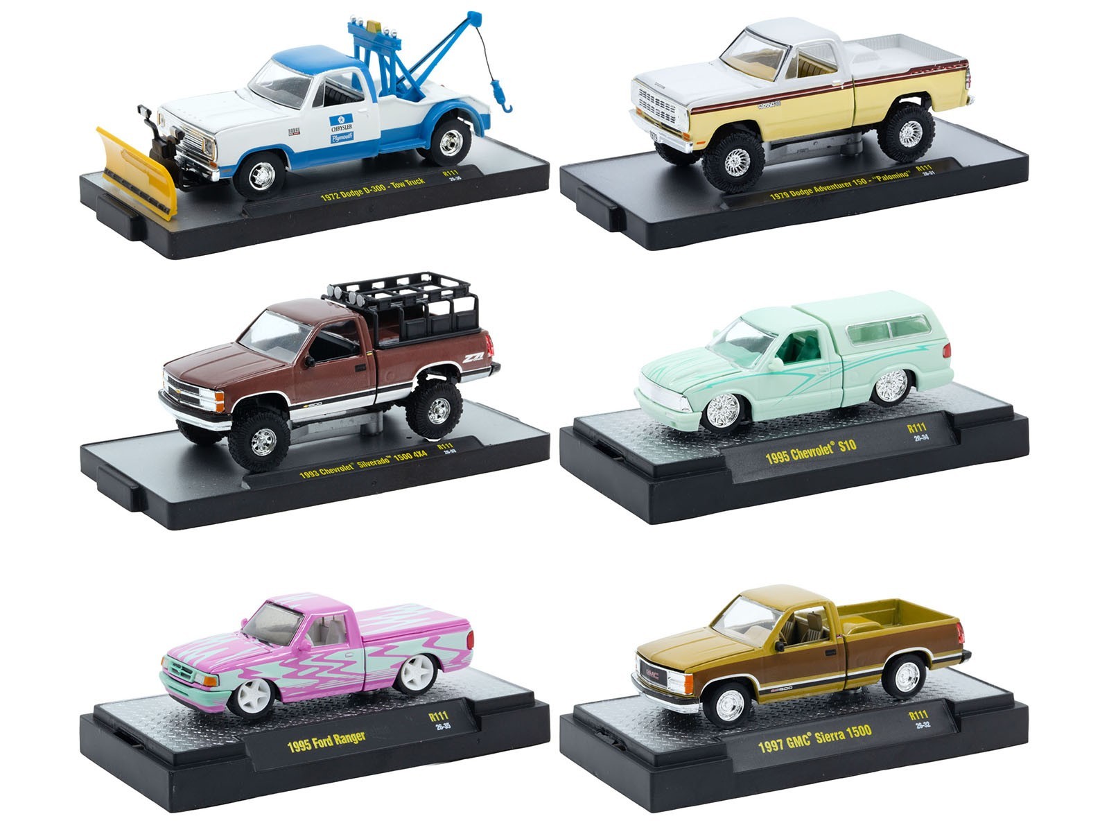 AUTO THENTICS 6 PC CAR SET RELEASE 111 IN CASES 1/64 BY M2 MACHINES 32500-111 AUTO THENTICS 6 PC CAR SET RELEASE 111 IN CASES 1/64 BY M2 MACHINES 32500-111