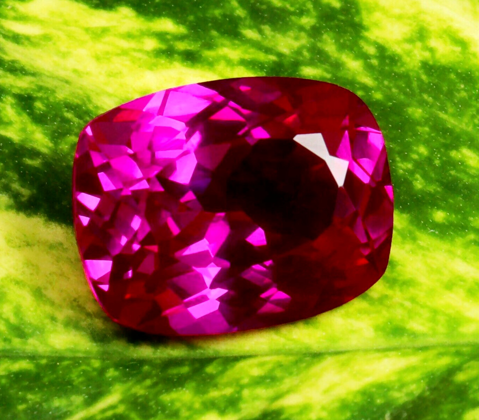 Flawless AAA Natural Pink Sapphire Certified 11+ Ct Cushion Cut Loose Gemstone