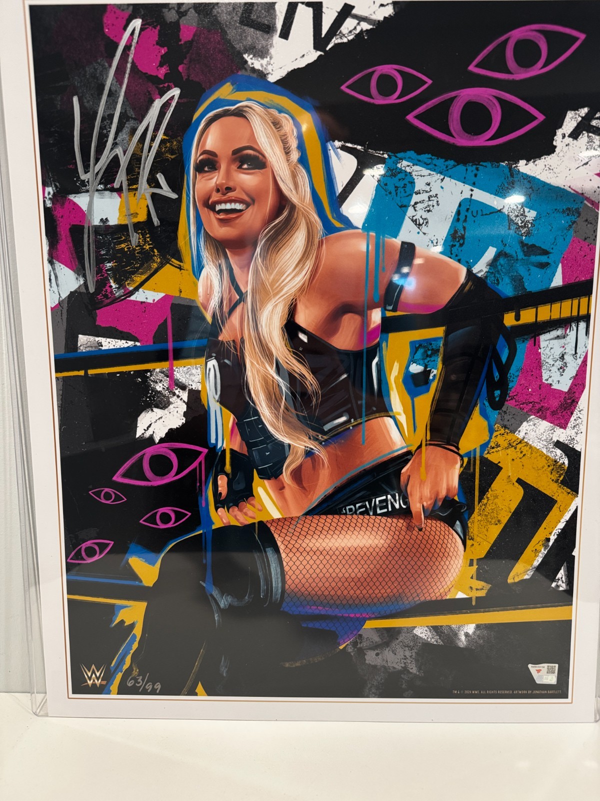 Liv Morgan Auto. WWE Limited Edition 16x20 Custom Art Print /99 Fanatics COA Liv Morgan Auto. WWE Limited Edition 16x20 Custom Art Print /99 Fanatics COA