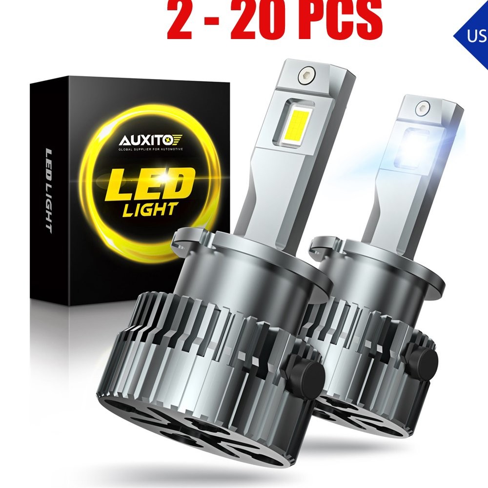 2-20X AUXITO D2S LED Headlight Bulb High Low Beam 6500K 30000LM White Canbus Y19